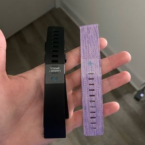 Fitbit Versa Band Straps Purple and Black
